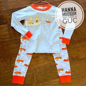 Hanna Andersson 100 peanuts raft pajamas